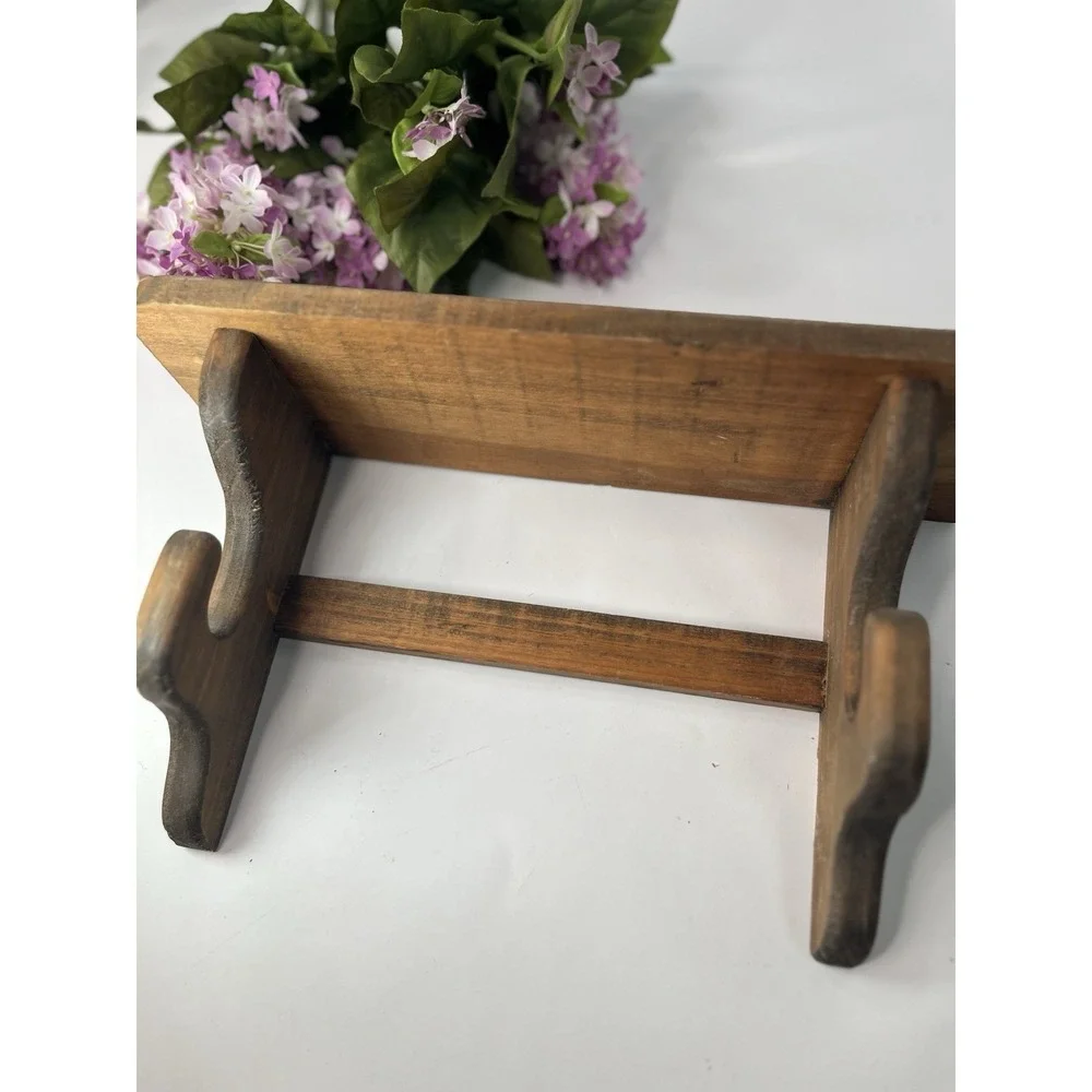 Vintage Wooden Wall Shelf Primitive Cottagecore Grandmacore